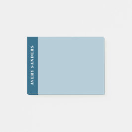 Modern blauw kleurenblok post-it® notes