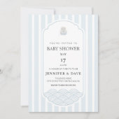 Modern blauw Koreaans thema baby shower Kaart (Voorkant)
