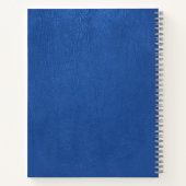 modern blauw kunstleder notitieboek (Achterkant)