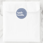 Modern blauw label voor gebold typografie (Tas)