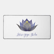 Modern blauw Lotus bloemenontwerp Elegante yoga ze