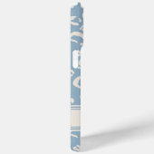 Modern blauw luipaardpatroon met gepersonaliseerde Case-Mate iPhone case (Achterkant / Rechts)