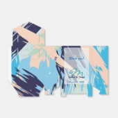 Modern Blauw Maritiem Monogram Huwelijksgunst Bedankdoosjes (Uitgevouwen)