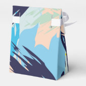 Modern Blauw Maritiem Monogram Huwelijksgunst Bedankdoosjes (Achterkant)