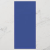 Modern blauw marmeren bruiloft platte menu (Achterkant)