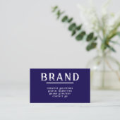 Modern blauw met QR-code | Professionele ondernemi Visitekaartje (Staand voorkant)
