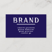 Modern blauw met QR-code | Professionele ondernemi Visitekaartje (Voorkant)