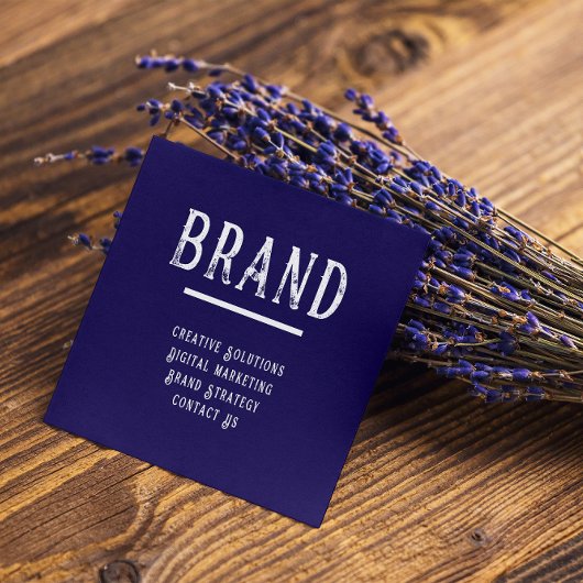 Modern blauw met QR-code | Professionele ondernemi Visitekaartje