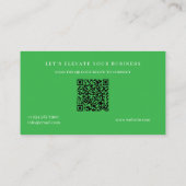 Modern Blauw met QR-code | Professionele Ondernemi Visitekaartje (Achterkant)
