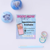 Modern blauw met sparkle boek nu kleine bedrijven flyer (Enkel)