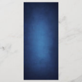Modern blauw minimalistisch avondbruiloft diner menu (Achterkant)