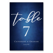 Modern blauw minimalistisch avondhuwelijk kaart (Voorkant)