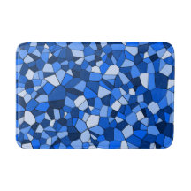 Modern blauw mozaïek Abstract patroon