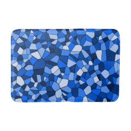 Modern blauw mozaïek Abstract patroon Badmat