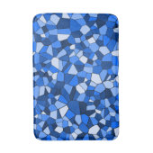 Modern blauw mozaïek Abstract patroon Badmat (Voorkant Verticaal)