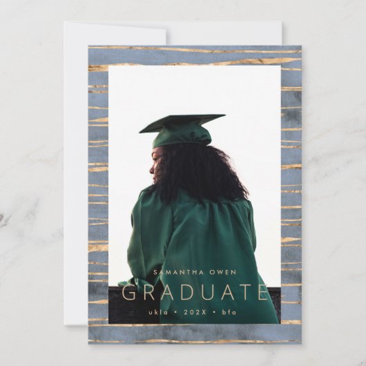 modern blauw oaseafstuderen aankondiging (Voorkant)