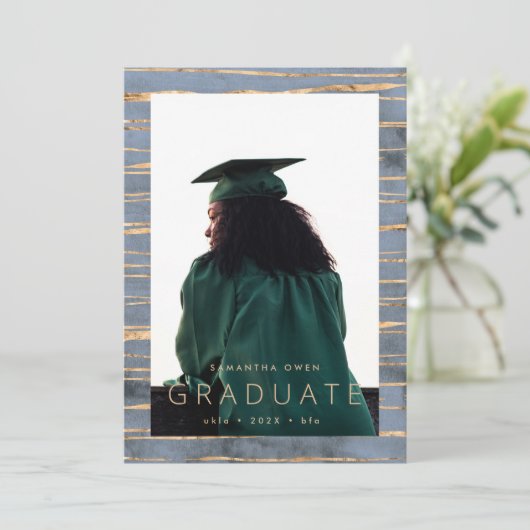 modern blauw oaseafstuderen aankondiging (Staand voorkant)