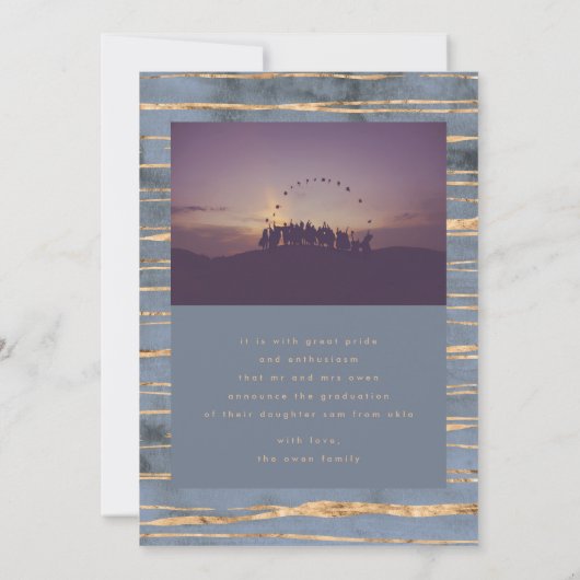 modern blauw oaseafstuderen aankondiging (Achterkant)