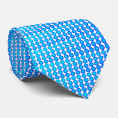 Modern Blauw Octagoon Patroon Stropdas (Opgerold)