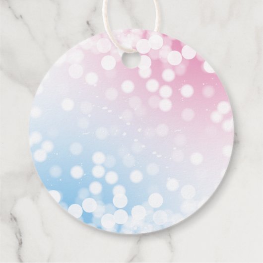 Modern blauw of roze? Geslacht Bedankjes Labels (Achterkant)