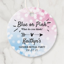 Modern blauw of roze? Geslacht Bedankjes Labels