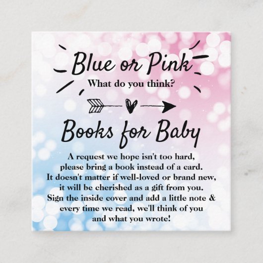 Modern blauw of roze? Geslacht boek Informatiekaartje (Voorkant)