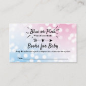 Modern blauw of roze? Geslacht feestartikel Informatiekaartje (Voorkant)