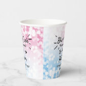 Modern blauw of roze? Geslacht Papieren Bekers (Rechts)