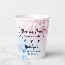 Modern blauw of roze? Geslacht Papieren Bekers