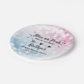 Modern blauw of roze? Geslacht Papieren Bordje (Gekanteld)