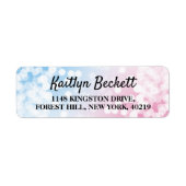 Modern blauw of roze? Geslacht Rendement Etiket (Voorkant)