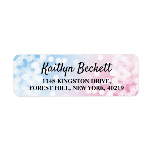 Modern blauw of roze? Geslacht Rendement Etiket (Voorkant)