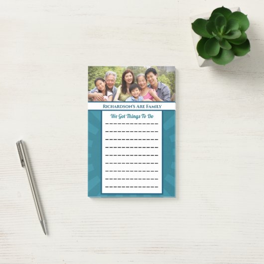 Modern blauw om lijst aan te passen post-it® notes (Kantoor)