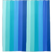 Modern blauw Ombre gestreept douchegordijn (Voorkant)