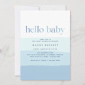 Modern blauw ombre | Simple Boy Baby shower Kaart (Voorkant)