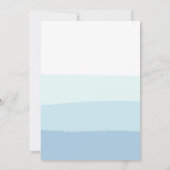 Modern blauw ombre | Simple Boy Baby shower Kaart (Achterkant)