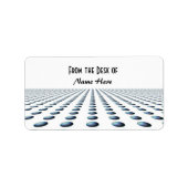 Modern blauw ontwerp van het patroon etiket (Voorkant)