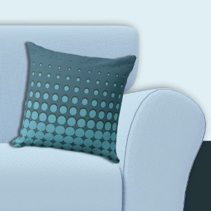 Modern Blauw Oplopende Halftonen Kussen
