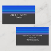 Modern blauw, paars en zwart visitekaartje (Voorkant / Achterkant)