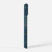 Modern Blauw Patroon iPhone 15 Case (Rechterkant)