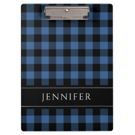 Modern Blauw Plaid Klembord