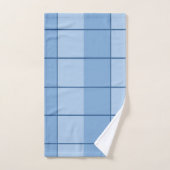 Modern blauw rasterpatroon bad handdoek (Handdoek)
