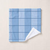 Modern blauw rasterpatroon bad handdoek (Wasdoekje)