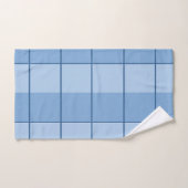 Modern blauw rasterpatroon bad handdoek (Handdoek)