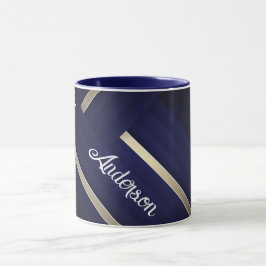 Modern Blauw Royal Caribbean Cruise White Tekst Mok