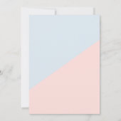 Modern Blauw Roze Baby Speelgoed Baby shower Kaart (Achterkant)