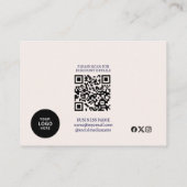 Modern Blauw Roze Zakelijke Kerstmis Kortingskaartje (Achterkant)