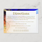 Modern blauw Sinaasappel gouden bruiloft Informatiekaartje (Achterkant)