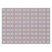 Modern Blauw Sinaasappel Graphic Tegel Pattern Tafelkleed (Voorkant (Horizontaal))
