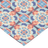 Modern Blauw Sinaasappel Graphic Tegel Pattern Tafelkleed (Gekanteld)